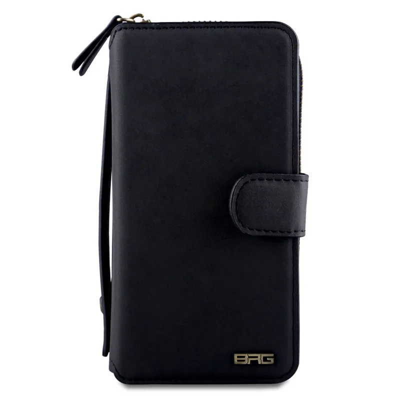 Carteira de Couro Case para Samsung Luxo Zíper Galaxy s8 s9 S10 S20 Plus Capa Bolsa Multi Slots Cartão s7 S7edge 1 Cheap Estojos p carteira