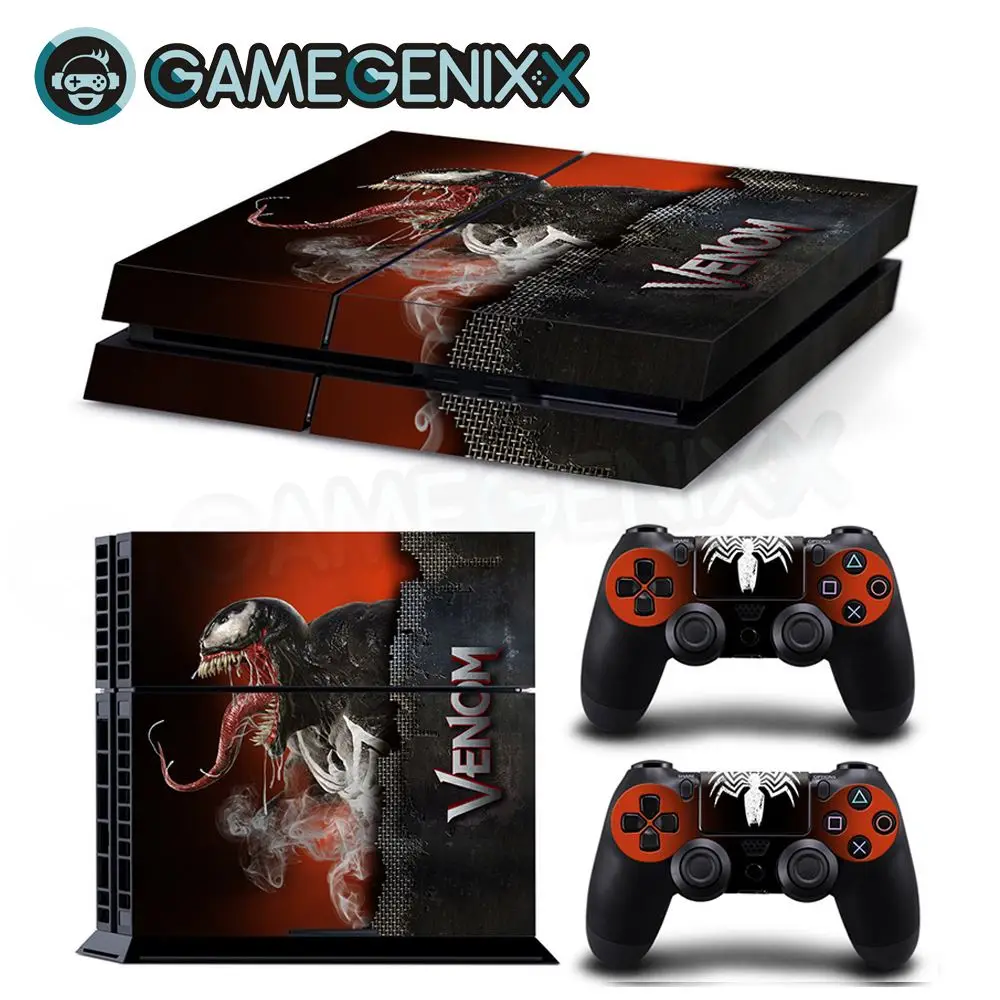 Виниловая наклейка на кожу GAMEGENIXX для консоли PS4 и 2 контроллера Venom|Наклейки| |