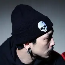 10 шт./лот в Корейском стиле шапки с черепами Для мужчин Hat Зима Шапки для Для мужчин Для женщин зимние вязанные шапки, шляпы унисекс трикотажные череп Кепки