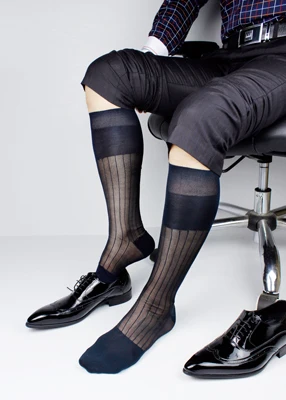 2017 Men Socks silk Hose Socks Male Formal Silk stockings Suit dress ...