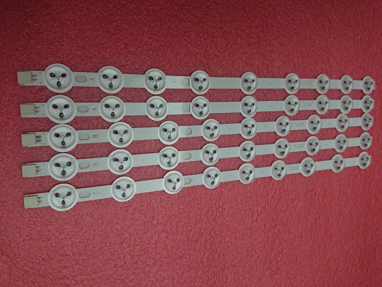 

New 5set=25 PCS LED backlight strip For 40" NDV REV1. 0 ABC 39PF3025D 40L1333DB VES390UNDC-01 VES400UNDC-01 VES400UNDS-02 03