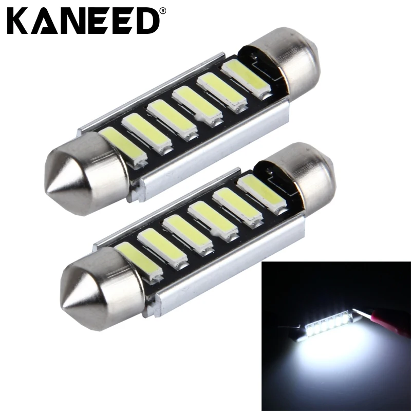 LED Car Reading Light 2W 100 LM 6000K 31MM 36MM 41MM 6 SMD 7020 LEDs