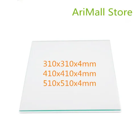 3D платформа для печати 310/410/510 мм 4 мм для Creality CR-10 серии CR-10 5S боросиликатное стекло плиты кровать с подогревом