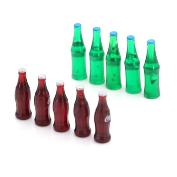 

New Sale 5pcs Miniature Accessories Mini Coke Bottle & Tray for 1:12 Dollhouse Home Decoration Simulation Kitchen Food Furniture