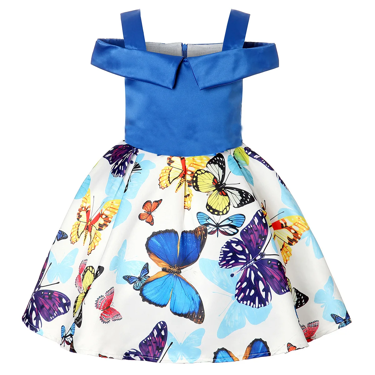 

Kids Dresses Off Shoulder Dress Kids Girls Printing Princess Costume Dress for Child's Wedding Princess Party Outfits Vestidos