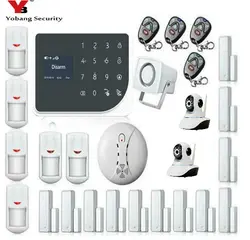 YoBang безопасности WI-FI GSM оповещения домой безопасности защиты дома GPRS сигнализация Системы удаленного Управление видео IP Камера Дым