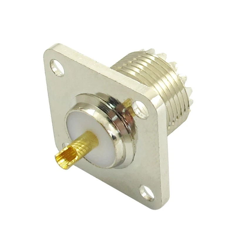 

UHF SO-239 Female Jack Square Shape Solder Cup Coax Connector for Ham Radio