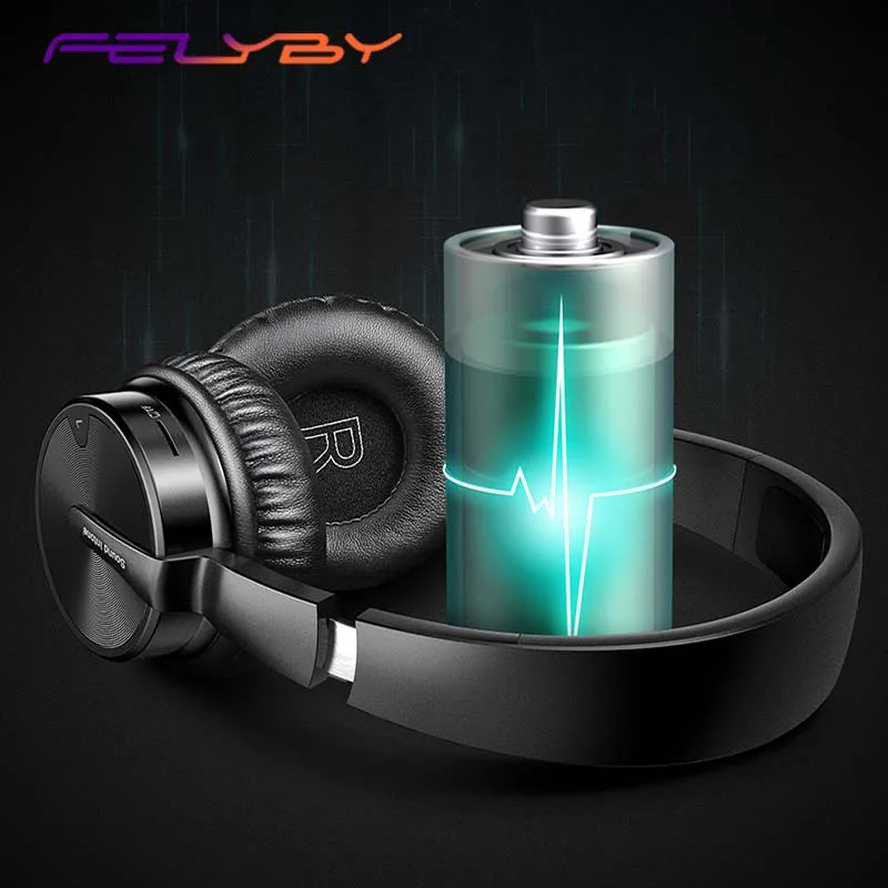 FELYBY BT-16 New Bluetooth Headset Headset Wireless Folding Music Game Stereo Smart Card