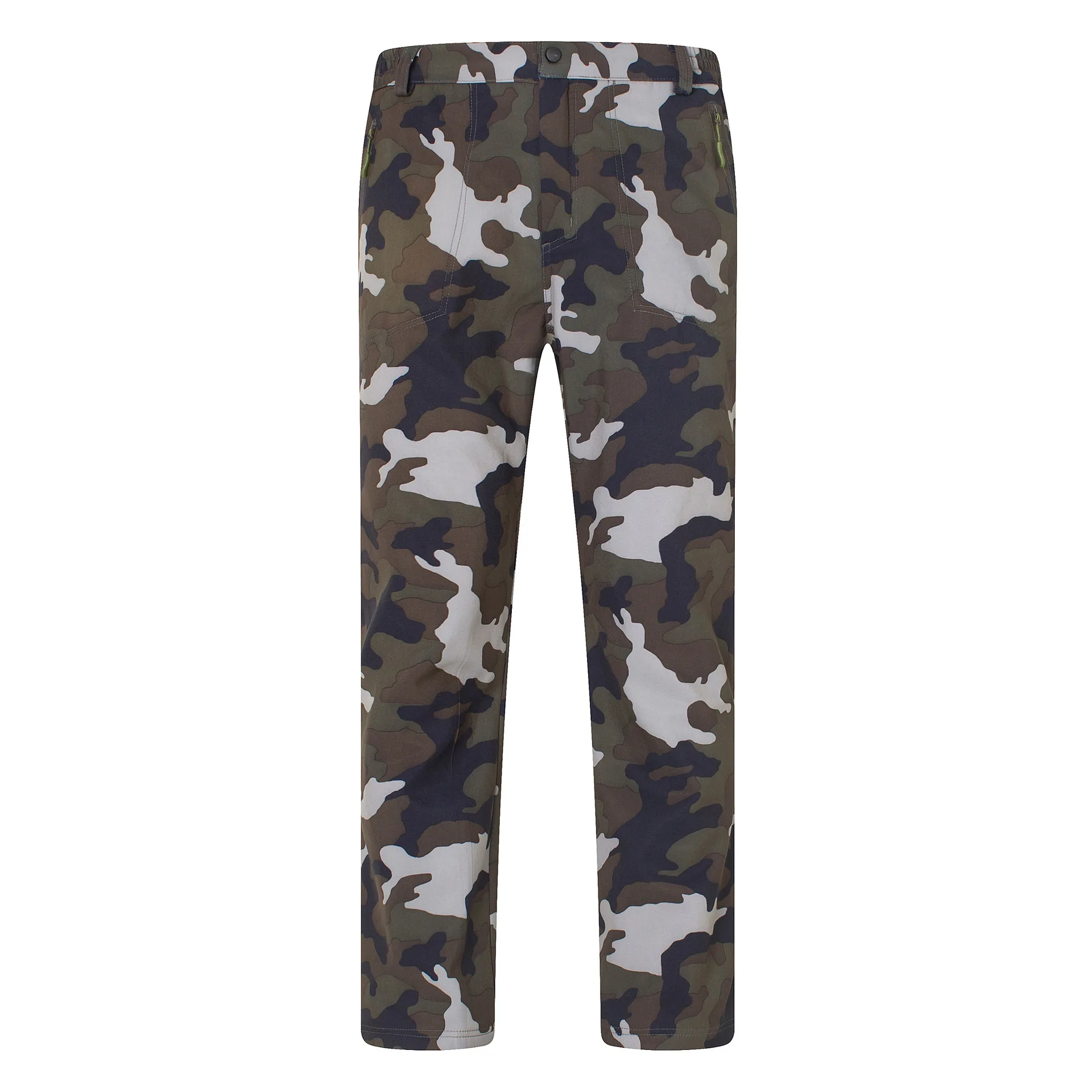 Otoño e invierno, senderismo Deporte Pantalón de piel de tiburón de camuflaje asalto ropa de lana caliente trekking camping abrigo