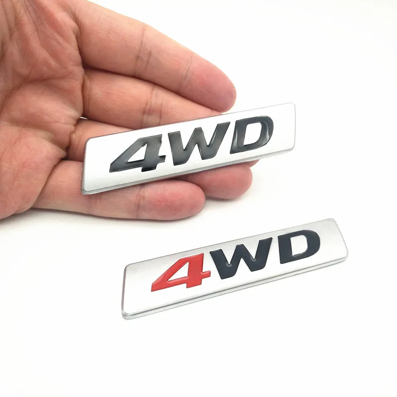 Fdik estilo do carro 3d chrome metal adesivo emblema awd 4wd emblema logotipo cauda fender decalque para toyota impreza honda 4x4 fora da estrada suv