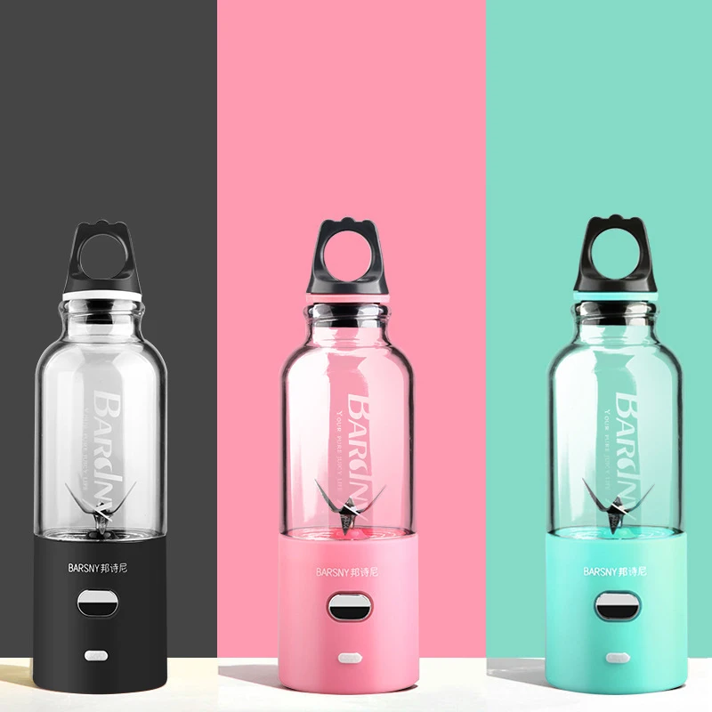 

New 6-blade large-capacity fashion portable belt electric mixing cup household small plastic juicer