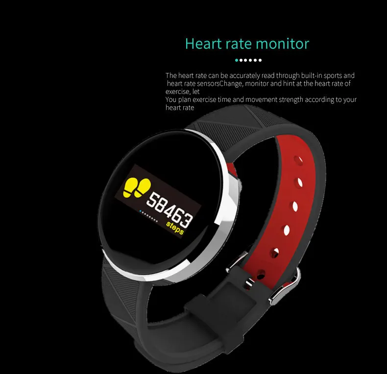 

S12 Heart Rate Blood Pressure Smart Wristbands For Android IOS Fitness Tracker Sport Smart Watch Women Men Smart Bracelet Watch