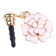 3.5 мм Защита от пыли Камелия цветок Анти Dust Фиксаторы разъем для наушников Кепки для Мобильный телефон