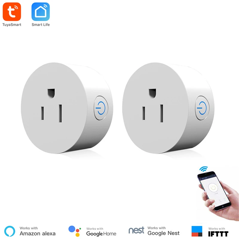 

Smart life US power monitoring WiFi outlet wireless plug smart home switch compatible with Google home , Alexa voice control