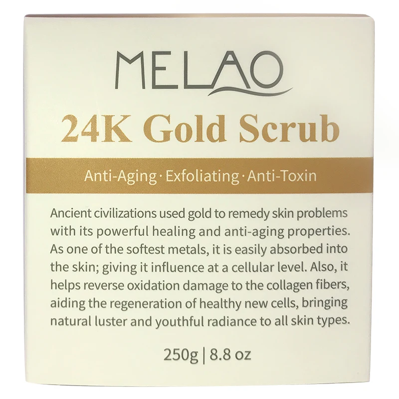 MELAO 24 К золото скраб для тела древний антивозрастной лица Exfoliante устойчивое
