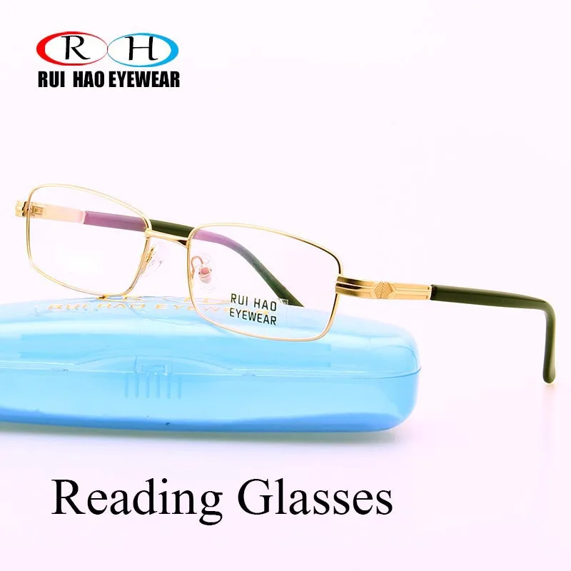 

Unisex Reading Glasses Hight Clear Presbyopic Glasses Brand Optical Alloy Spectacles Frame With HMC Coating Resin Lenses