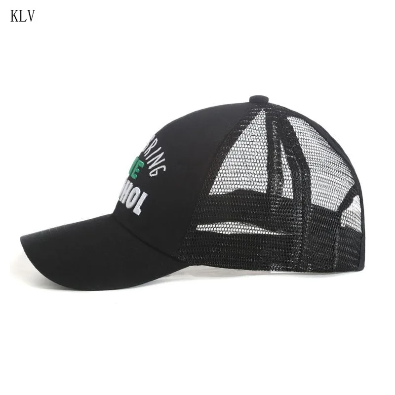 Женская летняя шапка-бейсболка с надписью «I'll Bring The Alcohol Embroidered Mesh Back», Регулируемая Кепка в стиле хип-хоп