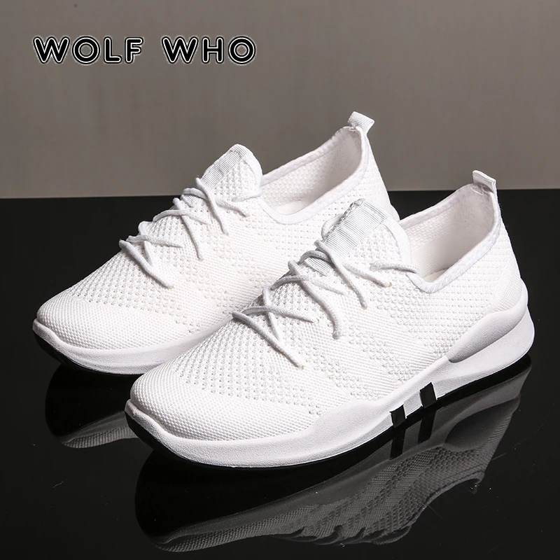 

WOLF WHO New Man Shoes Lace Up Fashion Men Casual Shoes Mesh Breathable Low top Male sneakers Non-slip walking krasovki W-020