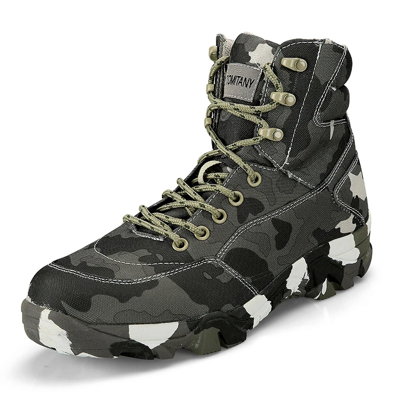 

2017 Winter Men New Military Tactical Boots Army Shoes New Outdoor Canvas Camouflage Desert Combat Ankle Boots
