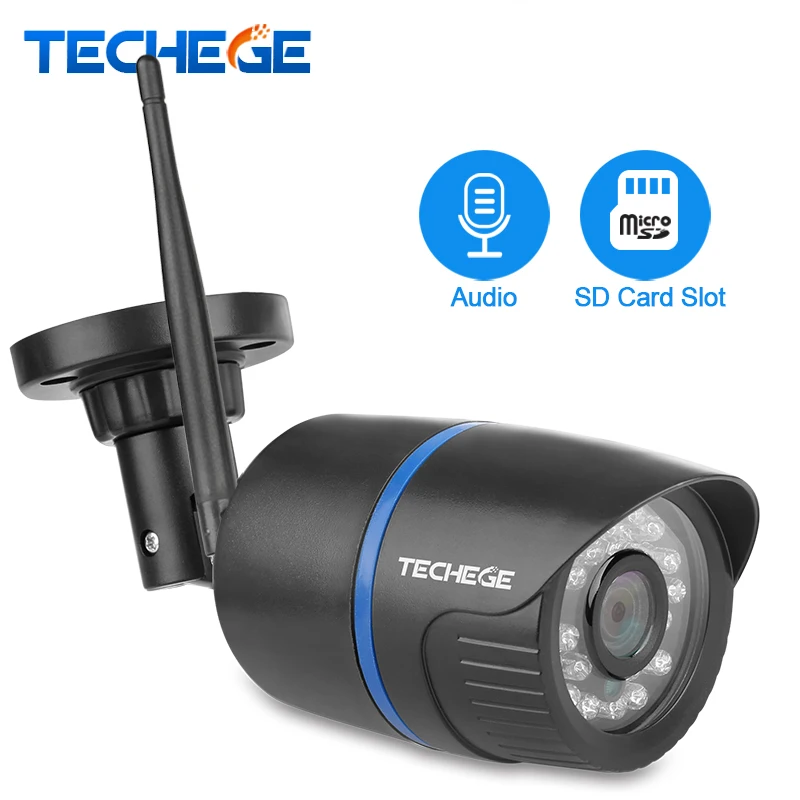 Goede Techege 720 p WIFI IP Camera Audio Record 1080 p HD Netwerk 1.0MP Draadloze Camera Onvif Nachtzicht Waterdichte IP camera Yoosee