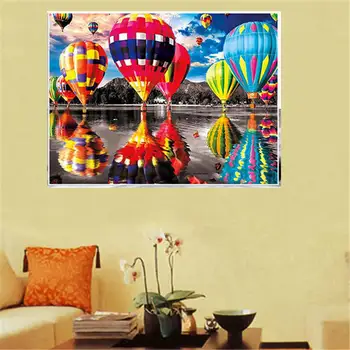 

Diy 5D Diamond Mosaic Sale Rainbow balloon 5D Diamond Painting Diamonds Embroidery Square Drill Children Bedroom Wall Sticker