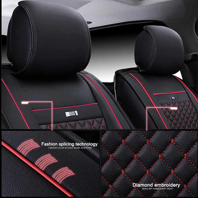 Универсальные кожаные чехлы на сиденья для Mitsubishi Lancer Outlander Pajero Eclipse asx