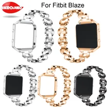 Для Fitbit Blaze, замена металлического браслета Регулируемый горный хрусталь для Fitbit Blaze полос серебро розовое золото черный