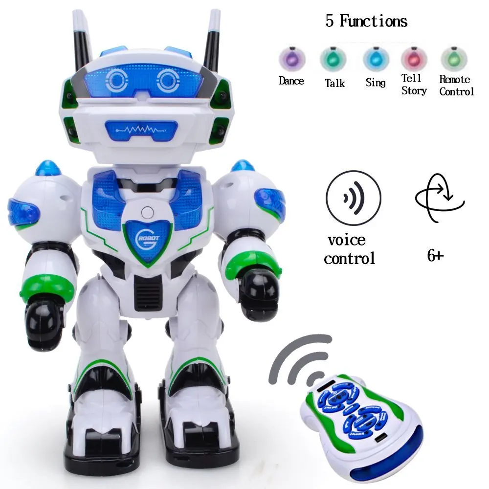 WISHTIME Голосовая команда RC Электронный Робот новый перезаряжаемый пульт