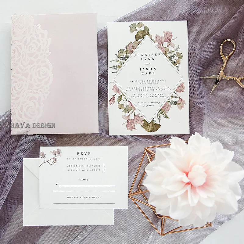 blush-laser-cut-pocket-fold-invitation-with-botanic-touches-in-mauve-colors-EWDS004-2