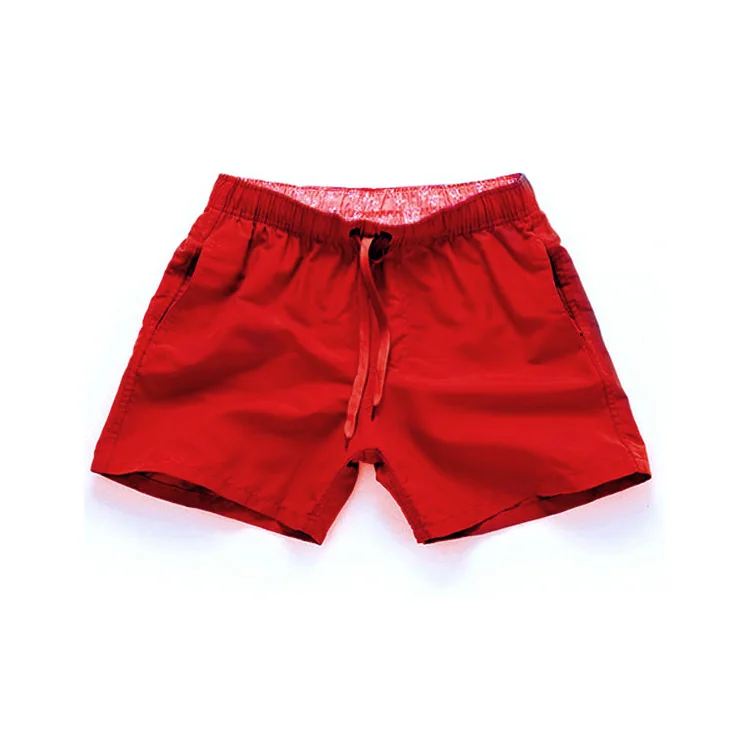 Red Однотонные мужские плавки, пляжные быстросохнущие шорты, плавки, мужские, боксерский походшорты для купания, пляжные шорты, большие размеры, 14 цветов - Цвет: Red