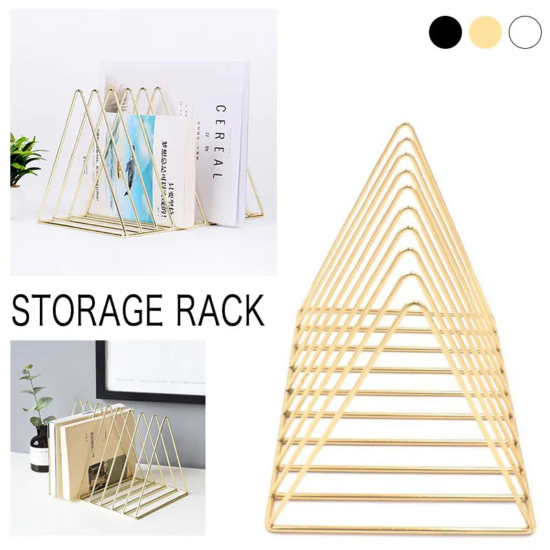 cheap 9 Frame Bookcase Files Nordic Style School 9 Frame Iron Metal Bookshelf Books Office Keep Neat Desktop Storage Rack Minimalist