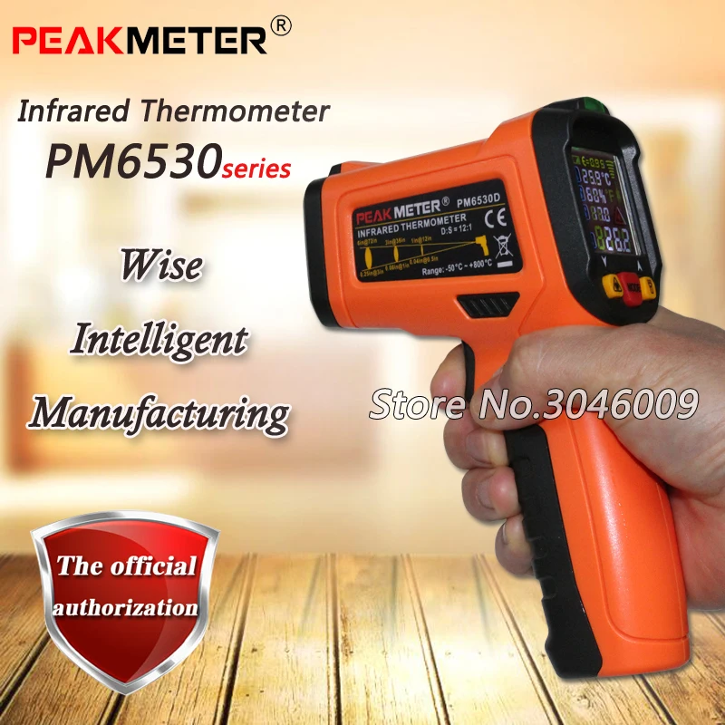

PEAKMETER PM6530series Infrared Thermometer With K Type Thermometer, PM6530A, PM6530B, PM6530C, PM6530D