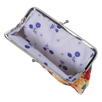 

Women's Coin Purse Flower Pouch Wallet Money Bag(Beige)