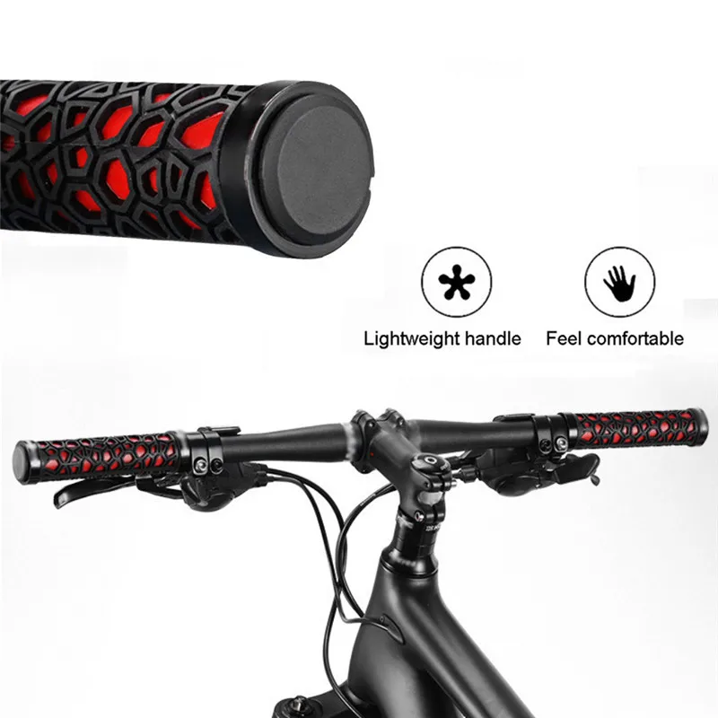 

Anti-slip Cycling Bike Bicycle Handlebar Rubber Double Lock-on Lightweight Handlebar For MTB Mountain Bike Folding Bike Parts