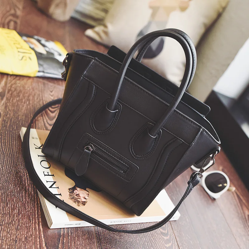 موهير 2016 ترابيز مبتسم حمل حقيبة الفاخرة بو الجلود المرأة حقيبة الكتف حقيبة المصمم الشهير crossbody الحويصلة