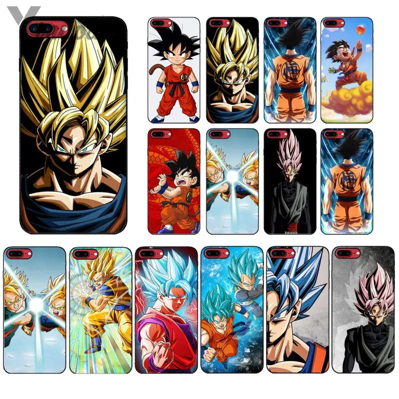 

Yinuoda Anime Dragon Ball Saiyan Goku Vegetto Gohan Customer Phone Case for Apple iPhone 8 7 6 6S Plus X XS MAX 5 5S SE XR Cover