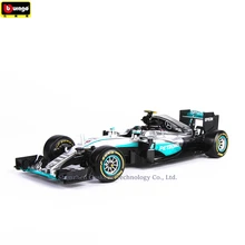 Bburago 1:18 F1 W07 Mercedes Benz NO6 производитель авторизованный имитационный сплав модель автомобиля ремесла Коллекция украшений Игрушки Инструменты