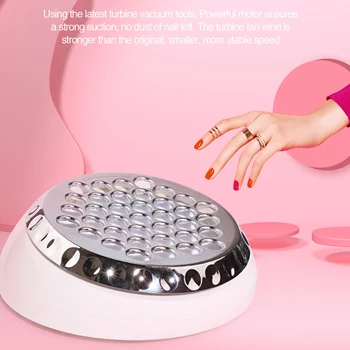 

Powerful Nail Dust Collector 60W Suction Dust Collector Machine Manicure Vacuum Cleaner Fingernail Dirt Filter Nail Art Tool