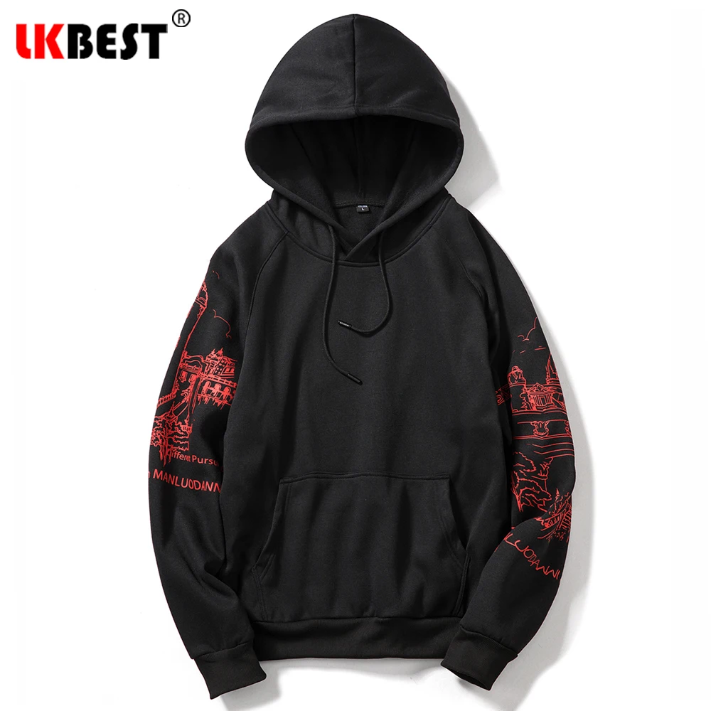 

LKBEST Brand mens Hoodies Men Spring Autumn Hooded Sweatshirt Mens Long Sleeve Print Pullover tops High quality Sportswear MY31