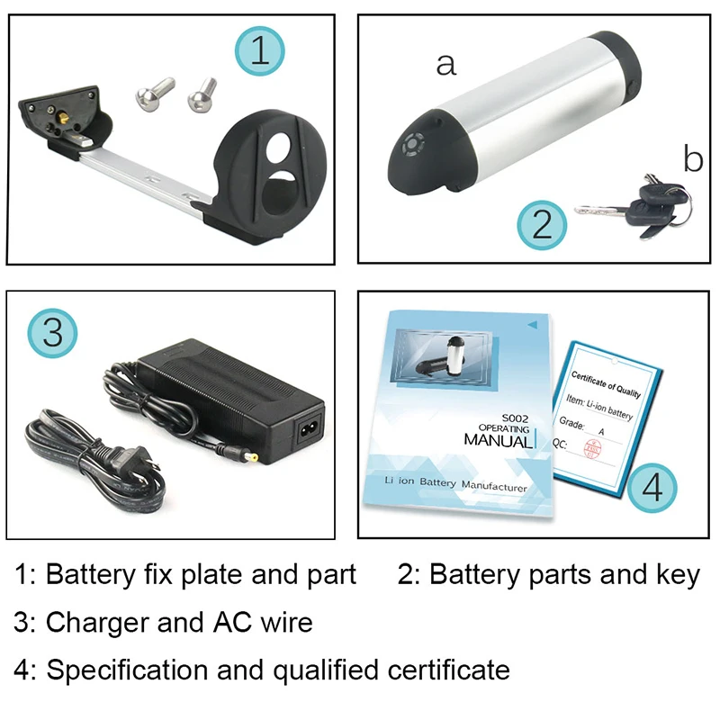 Flash Deal Shipping from USA 36V 10Ah Electric Bicycle Bottle Battery 36V 500W 350W 250W Kettle Battery Pack for 36V Bafang/8FUN BBS01 4