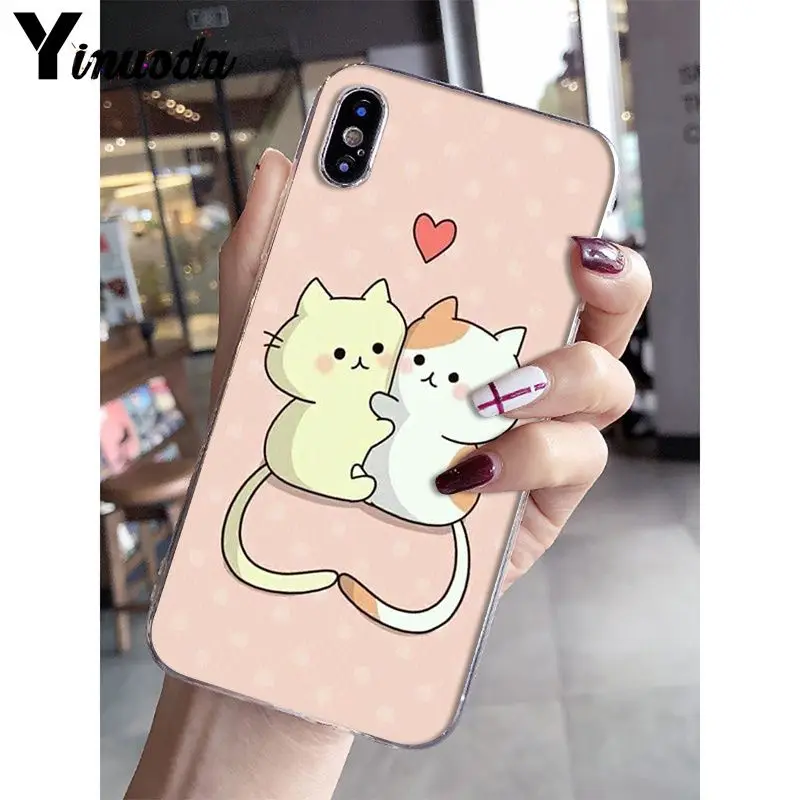 Yinuoda Kawaii Molang мультфильм аниме Кот DIY рисунок чехол для телефона чехол для iPhone X XS MAX 6 6s 7 7plus 8 8Plus 5 5S SE XR - Цвет: A13