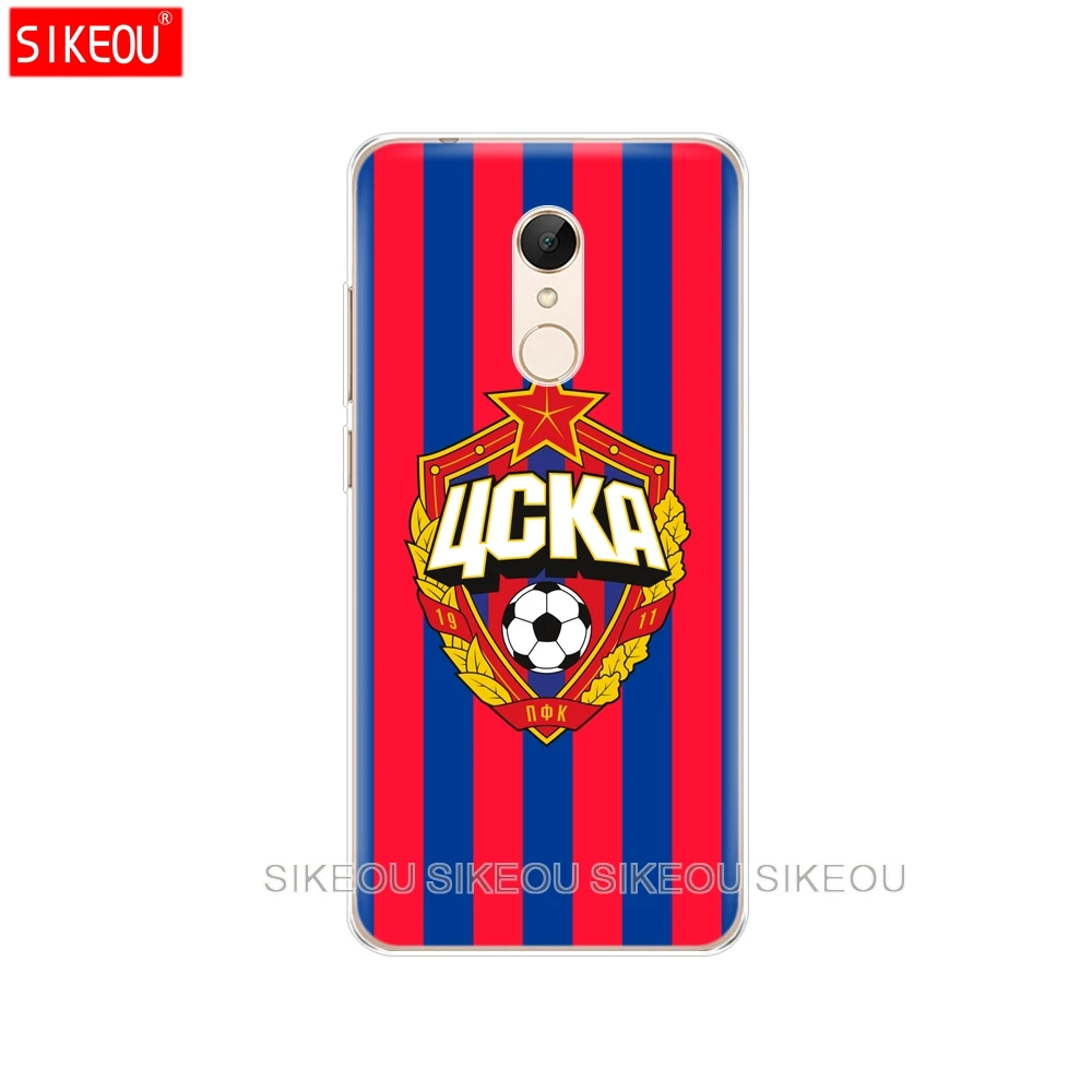 Silicone Cover phone Case for Xiaomi redmi 5 4 1 1s 2 3 3s pro PLUS redmi note 4 4X 4A 5A Football CSKA Moscow Team
