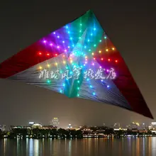 Высокое качество 3 кв. М светодиодный кайт с 192 шт светодиодных воздушных змеев Привлекательные в ночное время горячие продажи изменение много дизайнов