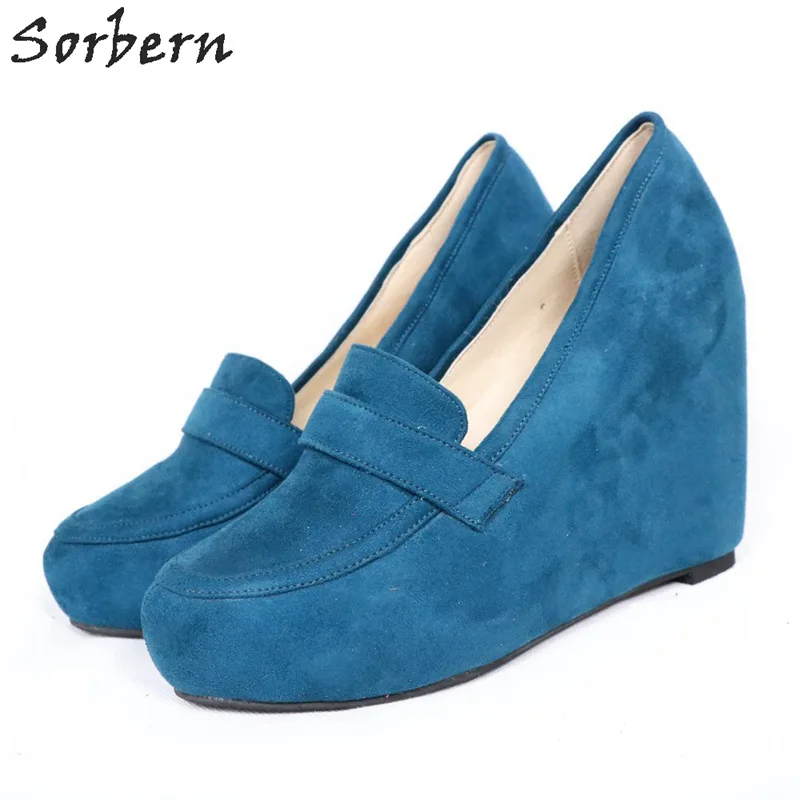 Gamuza Sorbern Alta De Tacones Tamaño Verde Zapatos Cuña Mujeres Plus orden Nuevo t La Plataforma Mujer Hecho Las Bomba 2019 Zapato 6qxr6FA
