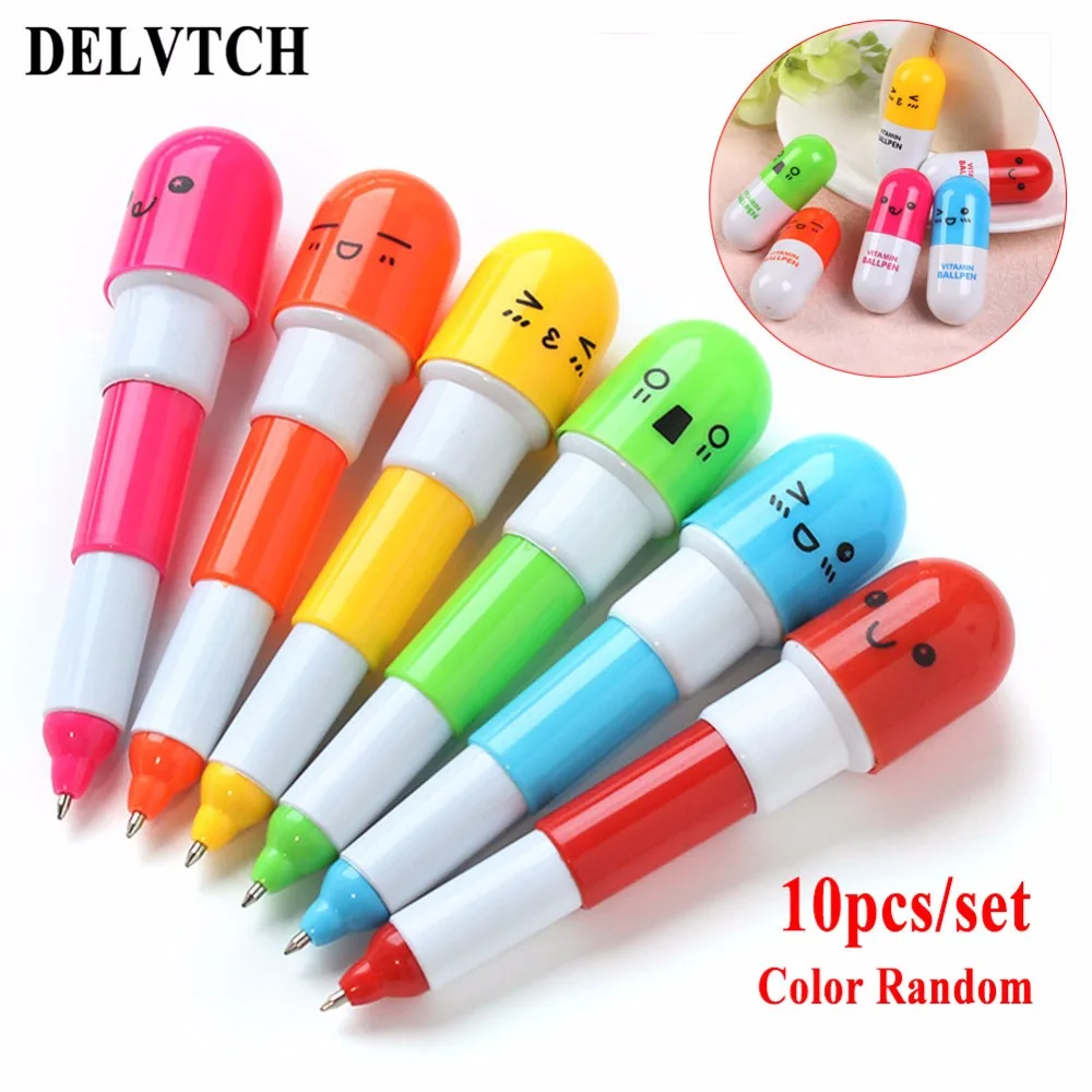 Ink Capsule Pills 10pcs/set Blue Ball Ballpoint Pens Office AliExpress
