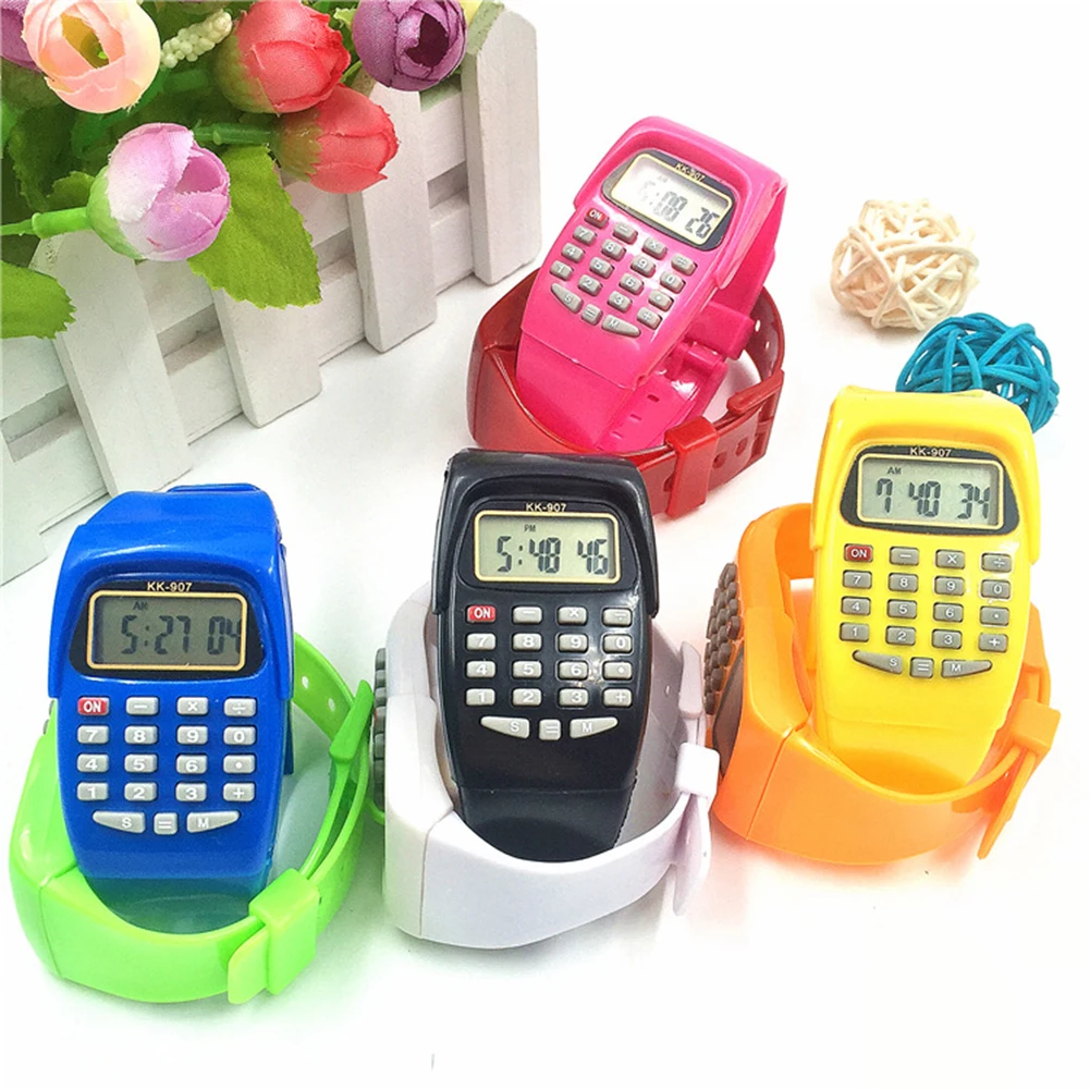 

Multifunction Digital Calculator Sports LED Watch Calculating Tool for Children