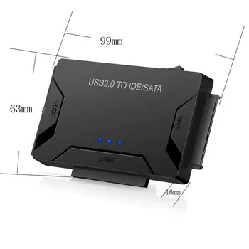 

SATA Combo USB IDE SATA Adapter Hard Disk SATA to USB3.0 Data Transfer Converter for 2.5/3.5 Optical Drive HDD SSD