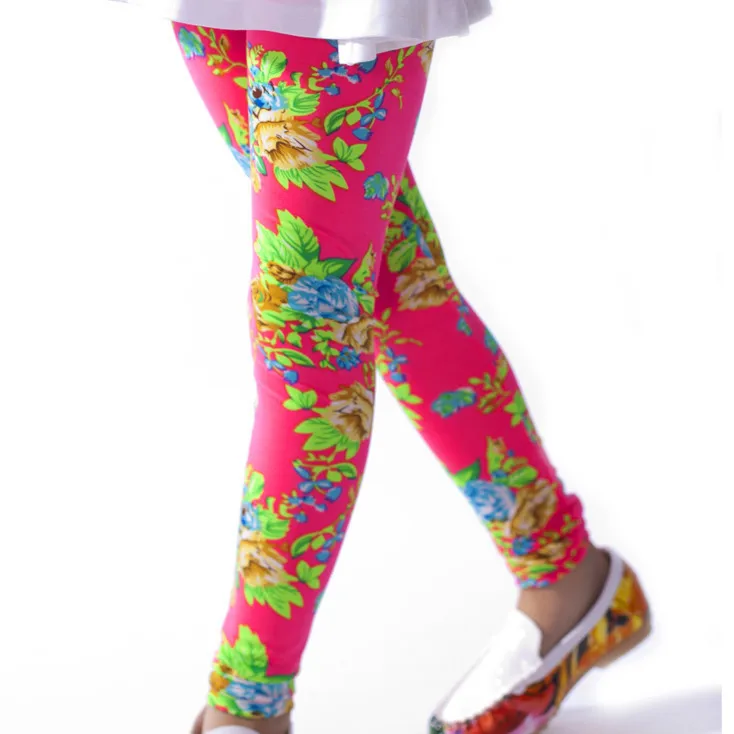 

Clear stock 5pcs/lot flower girls leggins fashion girl leggings