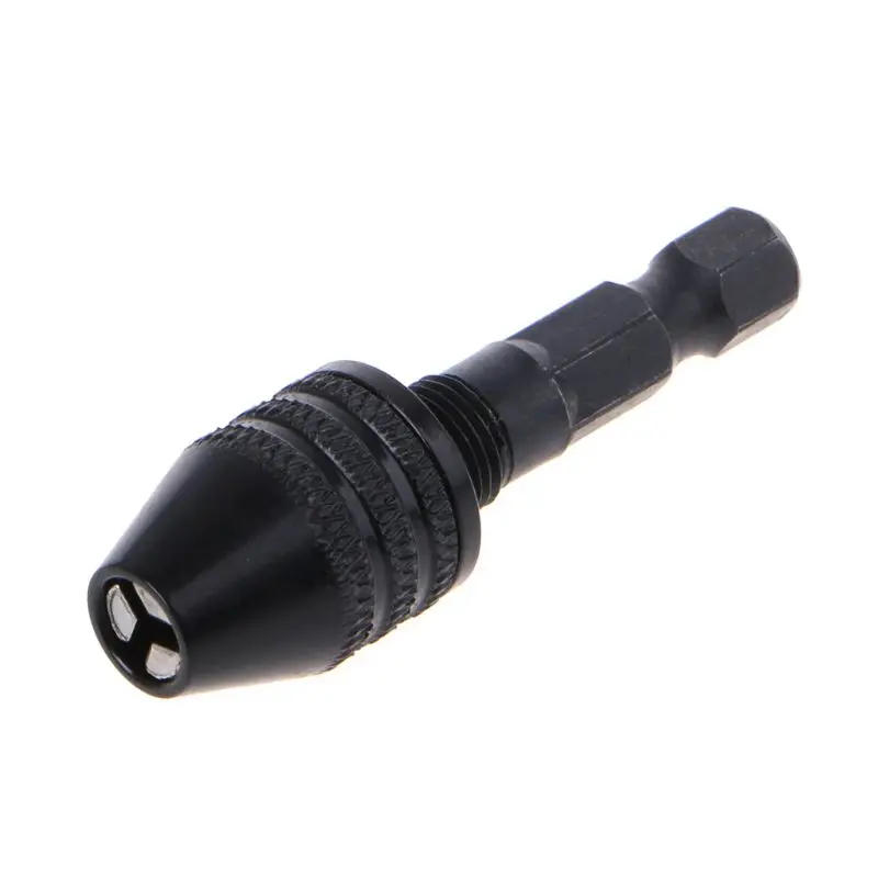 

New 0.3-3.4mm Keyless Drill Chuck Screwdriver Impact Driver Adaptor Quick Converter 1/4" Shank