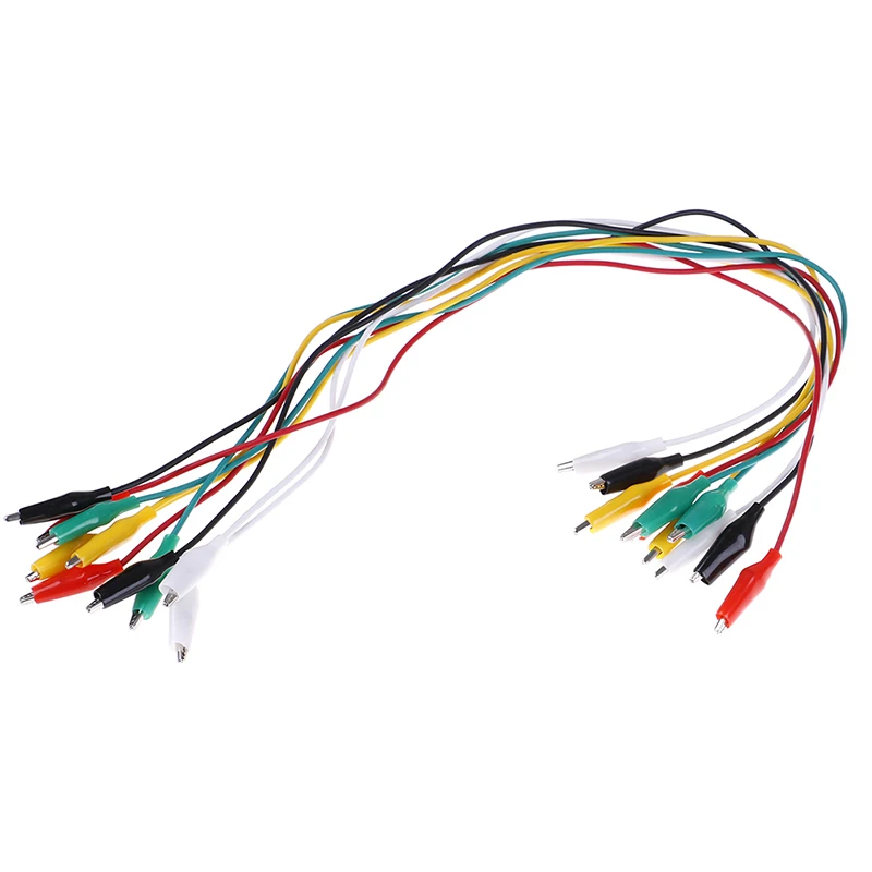 NEW Hot Sale 10pcs Alligator Clips Electrical DIY Test Leads Alligator Double-ended Crocodile Clips Roach Clip Test Jumper Wire